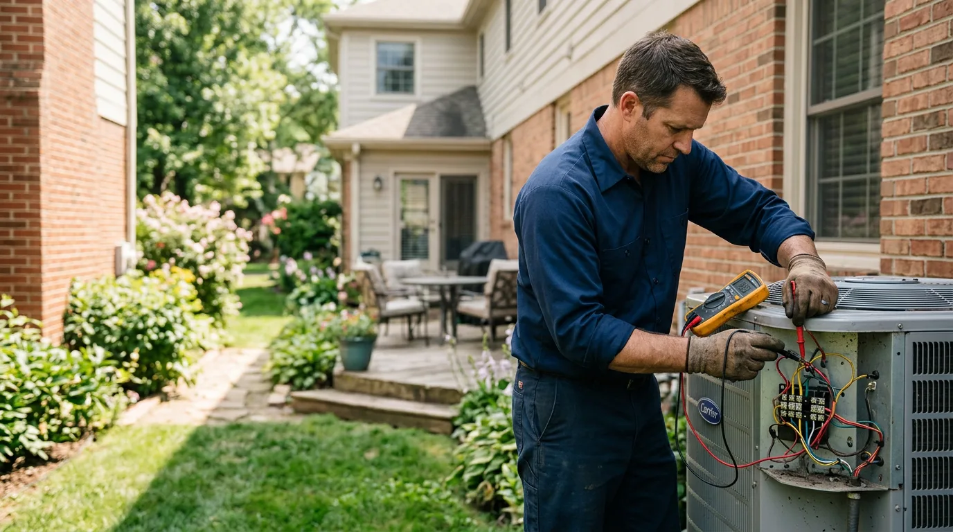 HVAC technician working near East Flat Rock, NC